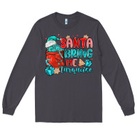 Smoke santa bring me turquoise Long Sleeve Tee - MaliasSmallBusiness
