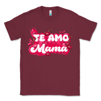 Burgundy te amo mama Classic Tee - JahusDesignShop
