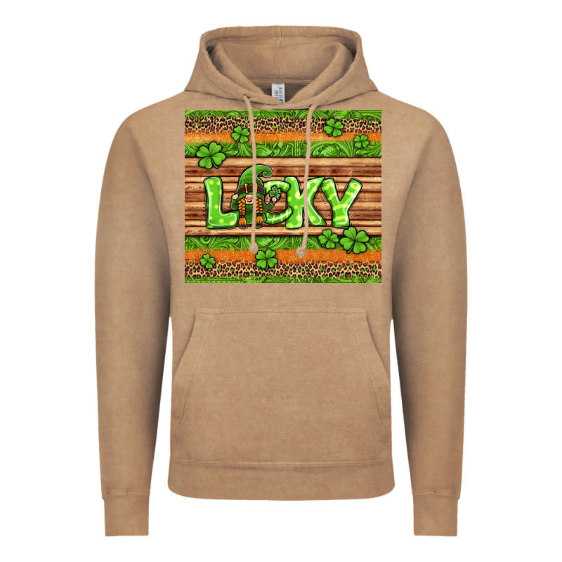 St Patricks Lucky Gnome Vintage Hoodie by Jasminsmagicworld | Teevron