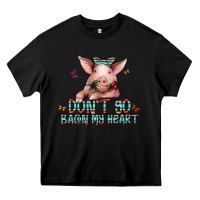 Black don't go bacon my heart Heavy Core Tee - CowhideDigitalArt