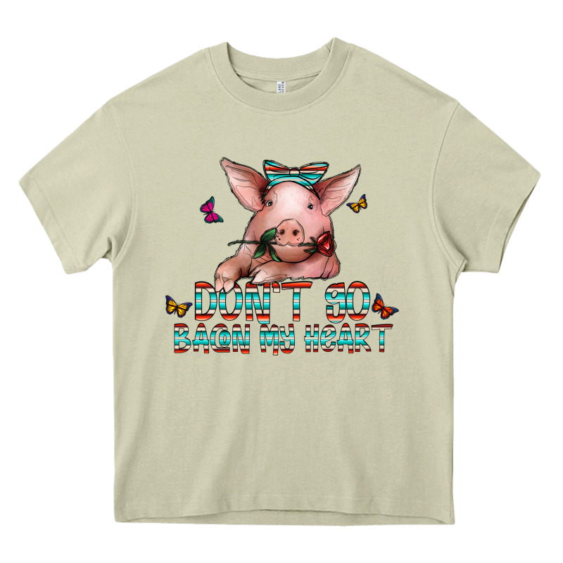 Don't Go Bacon My Heart Heavy Core Tee by CowhideDigitalArt | Teevron