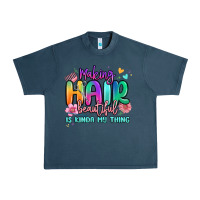 Midnight Navy making hair beautiful is kinda my thing Urban Heavy Tee - MaliasSmallBusiness