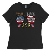 Black small town usa Ladies Tee - CowhideDigitalArt