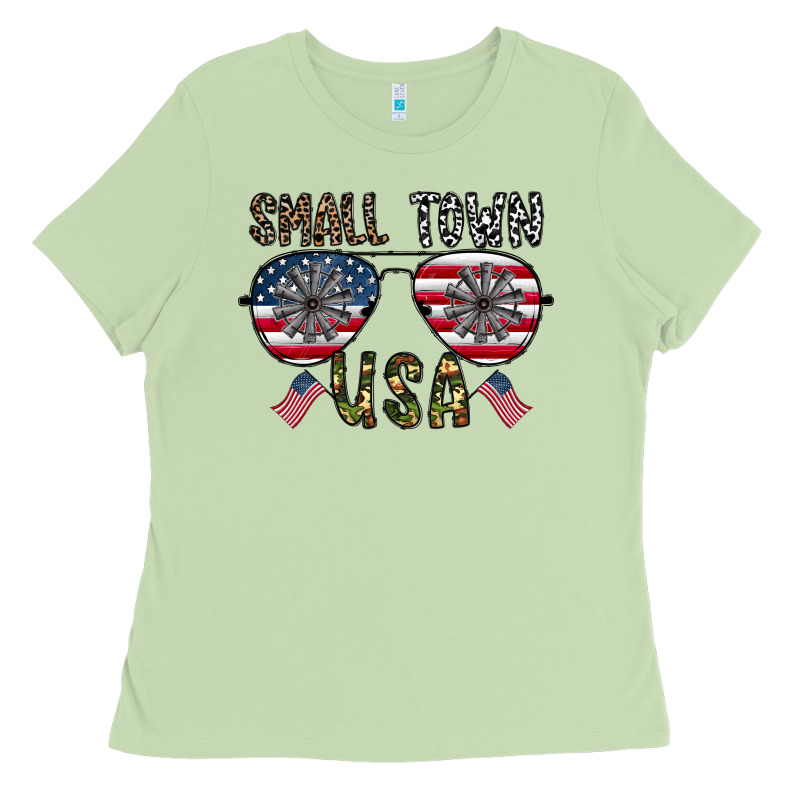 Small Town Usa Ladies Tee by CowhideDigitalArt | Teevron