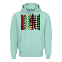 Seafoam Christmas Brushstrokes Zipper Hoodie - Bettercallsaul