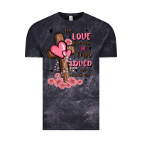 Cloud Black valentine cross Vintage Tee - MaliasSmallBusiness