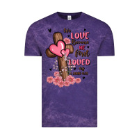 Cloud Purple valentine cross Vintage Tee - MaliasSmallBusiness