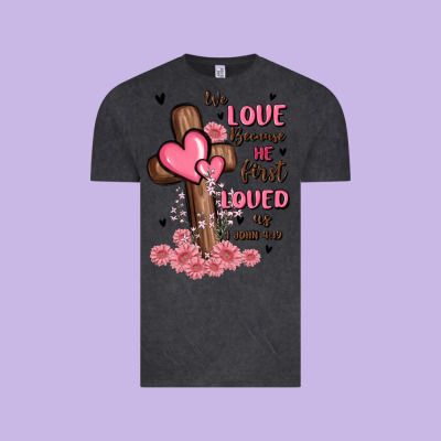 Valentine Cross Vintage Tee Designed By Maliassmallbusiness