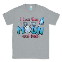 Heather Grey i love you to the moon and back Classic Tee - MaliasSmallBusiness