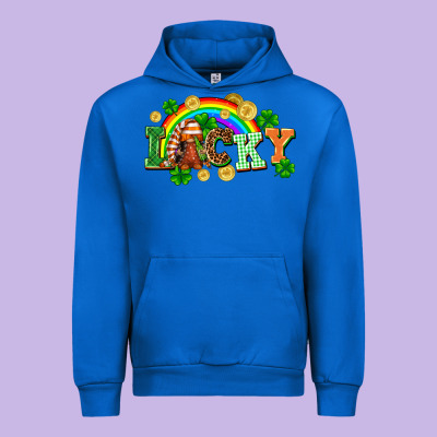 Lucky Gnome St. Patricks Day Urban Hoodie Designed By Fadigitalartstudio