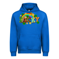 Cobalt lucky gnome St. Patricks Day Urban Hoodie - FaDigitalArtStudio