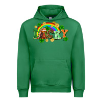 Emerald lucky gnome St. Patricks Day Urban Hoodie - FaDigitalArtStudio