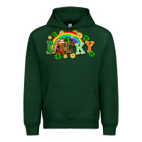Forest Green lucky gnome St. Patricks Day Urban Hoodie - FaDigitalArtStudio