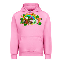 Fuchsia Pink lucky gnome St. Patricks Day Urban Hoodie - FaDigitalArtStudio