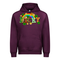 Mauve Wine lucky gnome St. Patricks Day Urban Hoodie - FaDigitalArtStudio