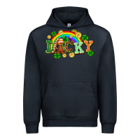 Navy lucky gnome St. Patricks Day Urban Hoodie - FaDigitalArtStudio