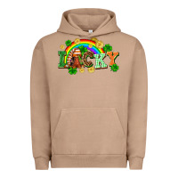 Pigment Burro lucky gnome St. Patricks Day Urban Hoodie - FaDigitalArtStudio