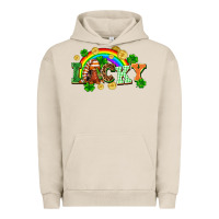 Pigment French Oak lucky gnome St. Patricks Day Urban Hoodie - FaDigitalArtStudio