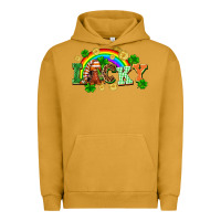 Pigment Peanut Butter lucky gnome St. Patricks Day Urban Hoodie - FaDigitalArtStudio
