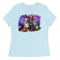 Baby Blue Cow Halloween Ladies Tee - RanaPortraitStore