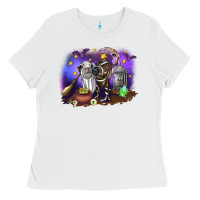 White Cow Halloween Ladies Tee - RanaPortraitStore