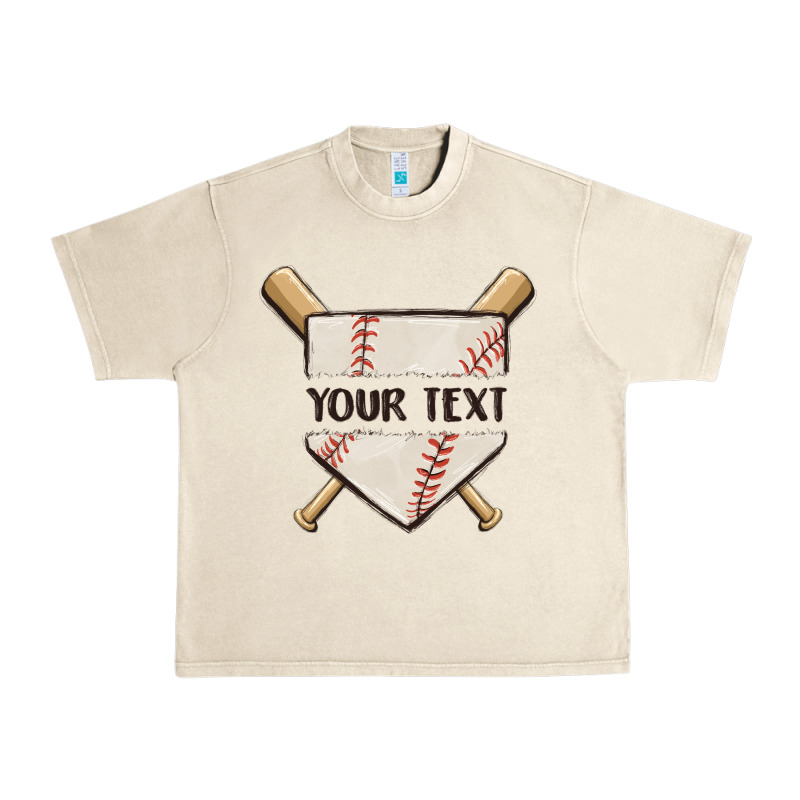 Preview Custom Baseball Urban Heavy Tee by MaliasSmallBusiness | Teevron