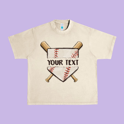 Preview Custom Baseball Urban Heavy Tee Designed By Maliassmallbusiness