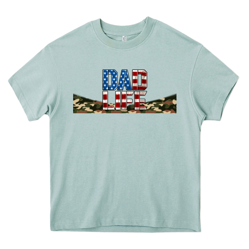 Patriotic Dad Life 16oz Libbey Cup Heavy Core Tee by HRA Design Shop | Teevron