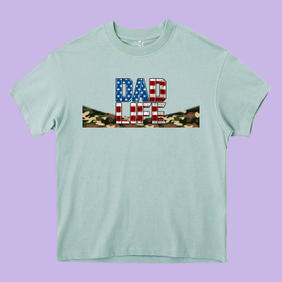 Patriotic Dad Life 16oz Libbey Cup Heavy Core Tee Designed By Hra Design Shop