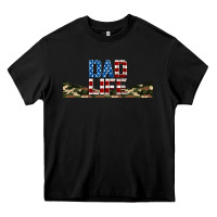 Black patriotic dad life 16oz libbey cup Heavy Core Tee - HRA Design Shop