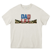 Cream patriotic dad life 16oz libbey cup Heavy Core Tee - HRA Design Shop