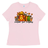 Bubblegum Pink Pumpkin Spice Everything Ladies Tee - RacoonDesign