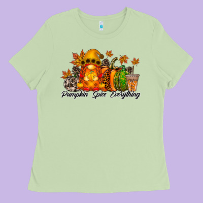 Pumpkin Spice Everything Ladies Tee Designed By Racoondesign