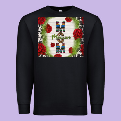 Mexican Mom With Roses Premium Sweatshirt Designed By Tumblerdesignbyshophia