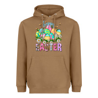 Toasted Coconut Happy Easter with eggs Easter Day Heavyweight Hoodie - HowdyJamesFarm
