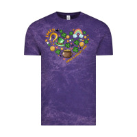 Cloud Purple st patricks  hearts Vintage Tee - MaliasSmallBusiness