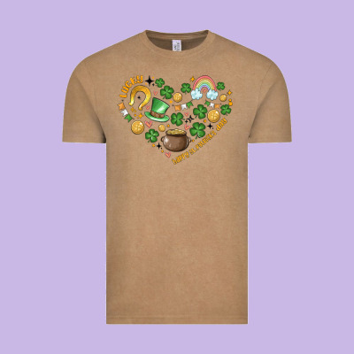 St Patricks  Hearts Vintage Tee Designed By Maliassmallbusiness