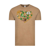 Vintage Coffee st patricks  hearts Vintage Tee - MaliasSmallBusiness