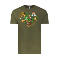 Vintage Olive st patricks  hearts Vintage Tee - MaliasSmallBusiness