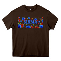 Chocolate Brown floral american mama 16oz libbey cup Heavy Core Tee - HRA Design Shop