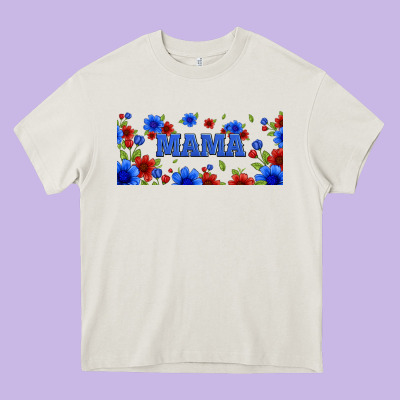 Floral American Mama 16oz Libbey Cup Heavy Core Tee Designed By Hra Design Shop
