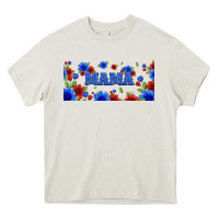 Cream floral american mama 16oz libbey cup Heavy Core Tee - HRA Design Shop