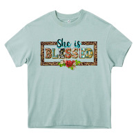 Arona she is blesssed floral Heavy Core Tee - BarkalooDesign
