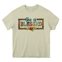 Mossy she is blesssed floral Heavy Core Tee - BarkalooDesign