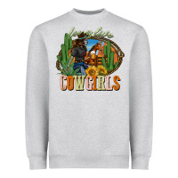 Heather Grey long live cowgirls Heavyweight Sweatshirt - NancyCooperArtShop