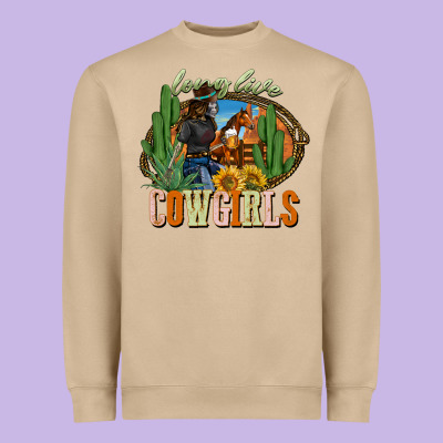 Long Live Cowgirls Heavyweight Sweatshirt Designed By Nancycooperartshop