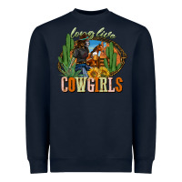 Navy long live cowgirls Heavyweight Sweatshirt - NancyCooperArtShop