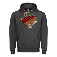 Charcoal Heather Christmas Texas Zipper Hoodie - Bettercallsaul