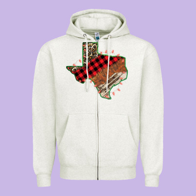 Christmas Texas Zipper Hoodie Designed By Bettercallsaul