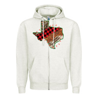 Oatmeal Heather Christmas Texas Zipper Hoodie - Bettercallsaul